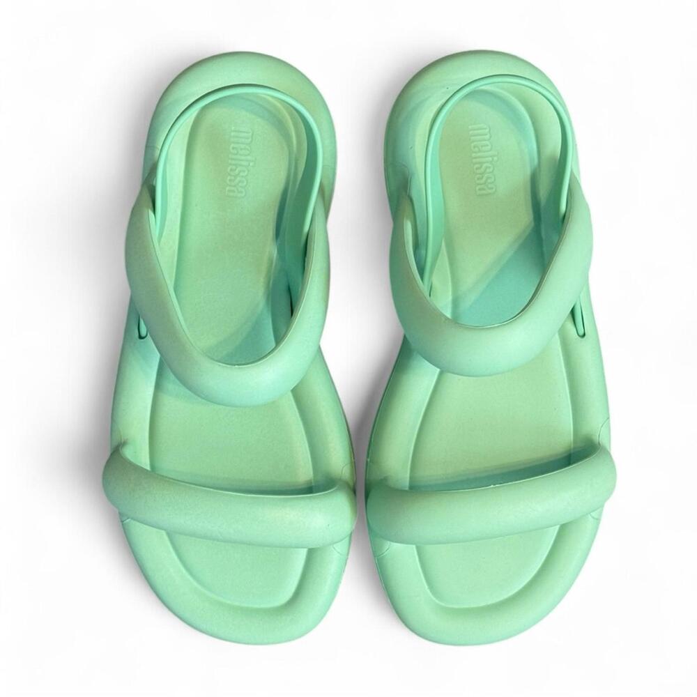 Melissa Free Mint Green Puffer Jelly Slingback Sandals Shoes Slingback Size 6 - Picture 2 of 8
